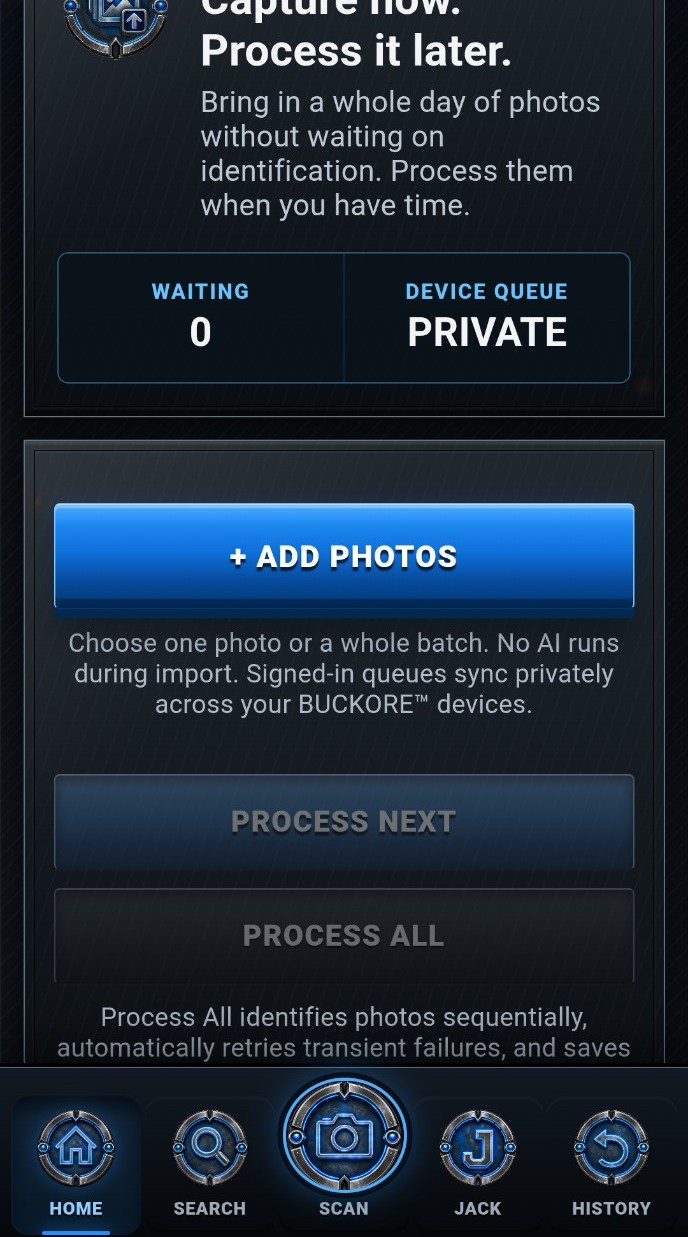 Photo Inbox screen